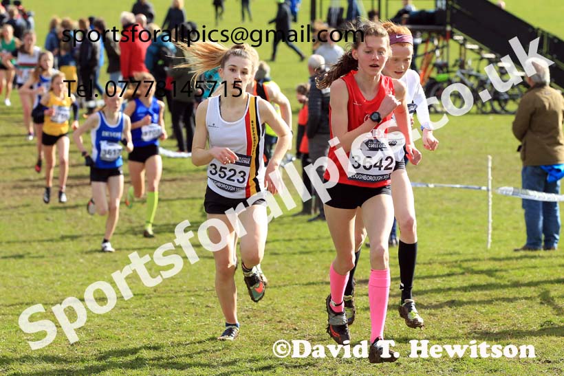 Girls Under-15s 2022 CAU Inter Counties Cross Country, Prestwold Hall, Loughborough.  Photo: David T. Hewitson/Sports for All Pics